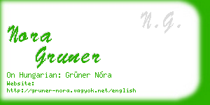 nora gruner business card